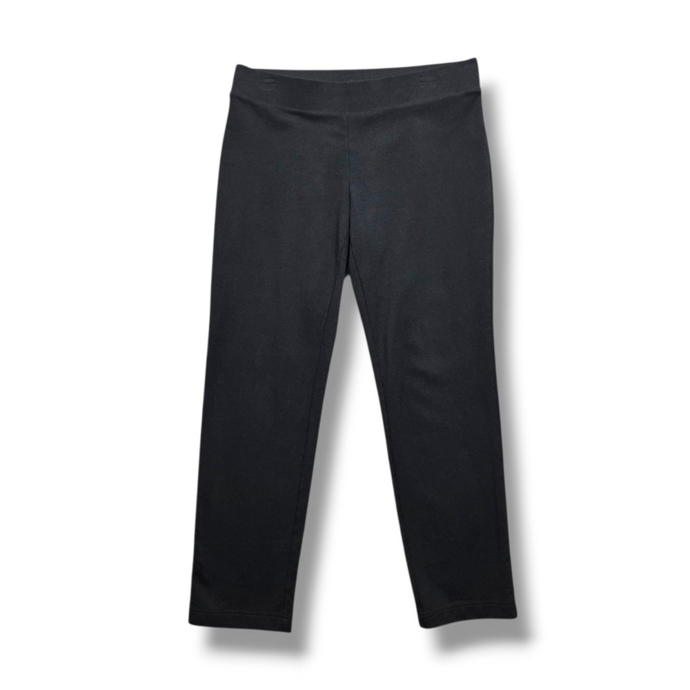Pure Jill Slim Leg Pants Womens Small Petite Black Pull On Mid Rise